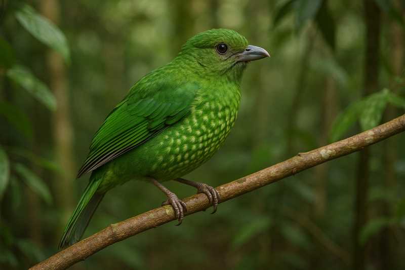 Image of a Green catbird in the forest