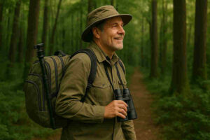 New Bird Watcher heading into the forest