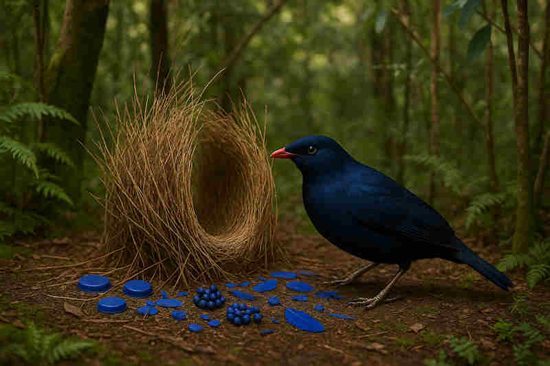 Satin bowerbird nest