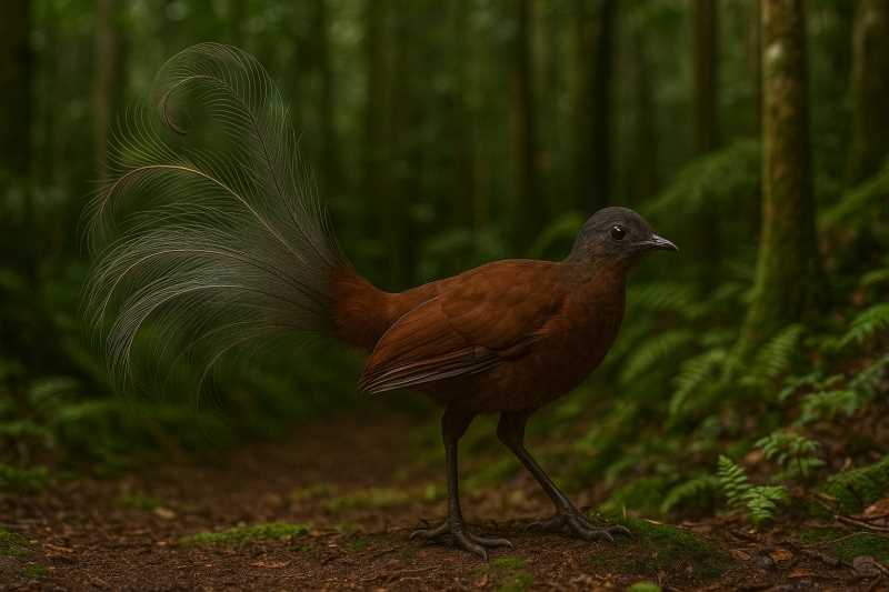 Image of an Albert's lyrebird in the forest
