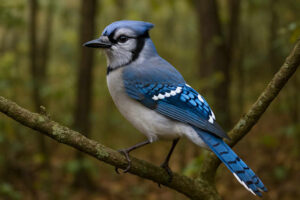Image of a Blue jay in woodland