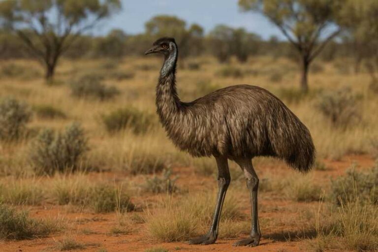 Image of an Emu in the desert
