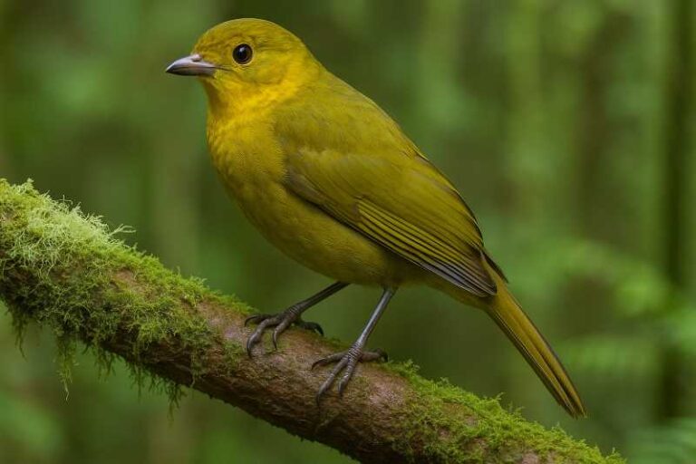 Image of a Golden bowerbird in the forest