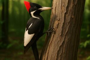 Image of what an Ivory billed woodpecker would look like