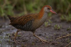 Image of a Lewin's rail on the shoreline