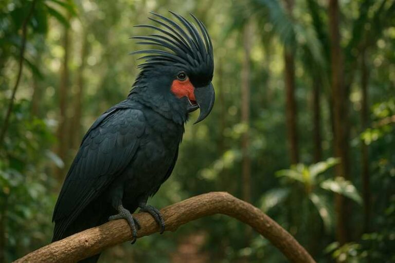 Image of a Palm cockatoo in the rainforest