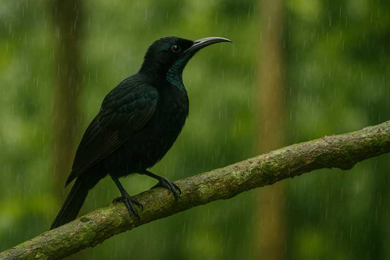 Image of a Paradise riflebird which can be found at mt glorious