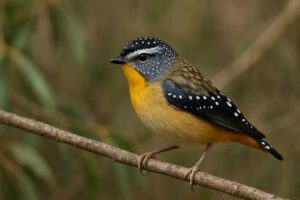 closeup image of a Spotted pardalote