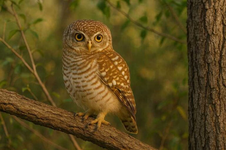 Image of a African Barred Owlet in its natural habitat