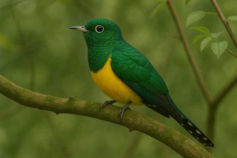 Image of a African Emerald Cuckoo in its natural habitat
