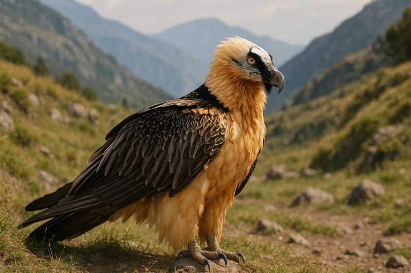 Image of a Bearded Vulture in its natural habitat