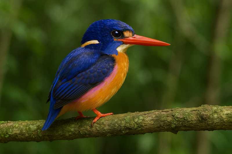 Image of a Bismarck Kingfisher in its natural habitat