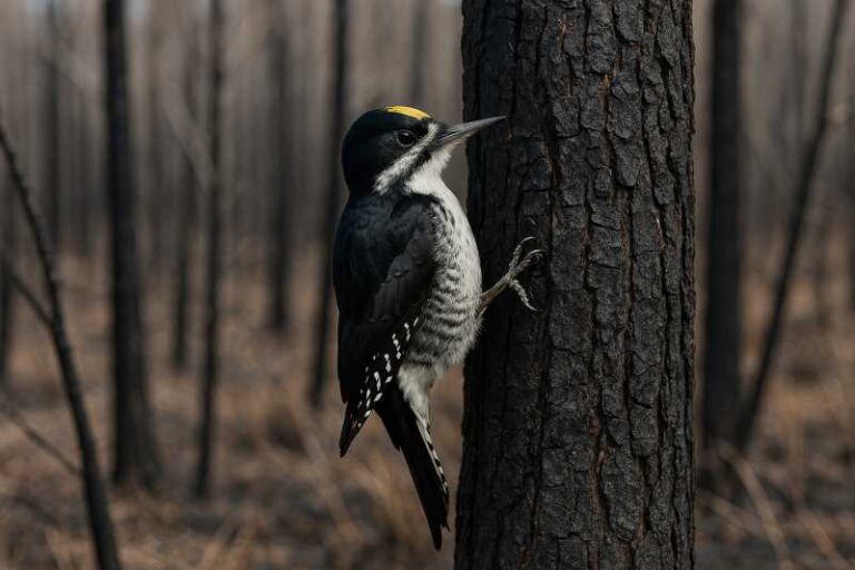 Image of a Black backed woodpecker
