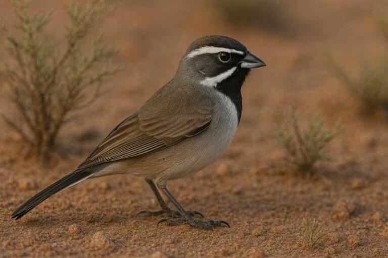 Image of a Black throated sparrow