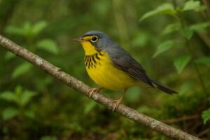 Image of a Canada Warbler in its natural habitat