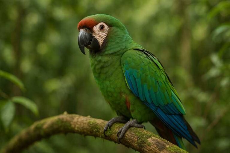 Image of a Chestnut fronted macaw