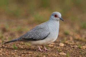 Image of a Diamond Dove in its natural habitat