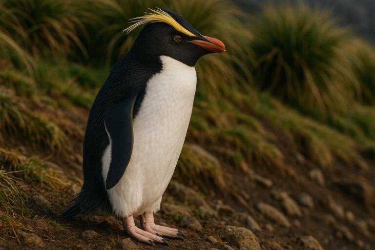 Image of a Erect-crested Penguin in its natural habitat