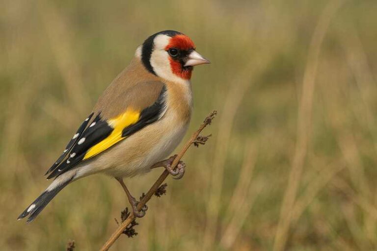 Image of a European Goldfinch in its natural habitat