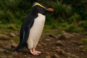 Image of a Fiordland Penguin in its natural habitat