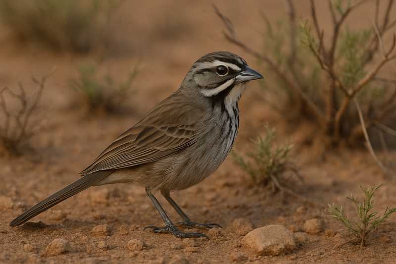 Image of a Five striped sparrow