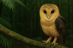 Image of a Golden Masked Owl in its natural habitat