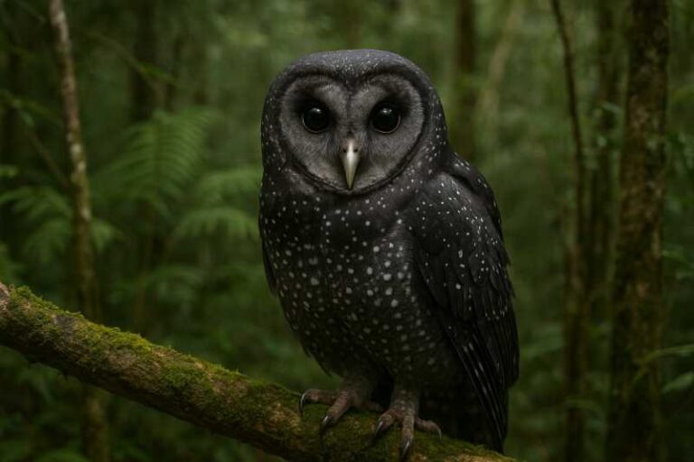 Image of a Greater Sooty Owl in its natural habitat