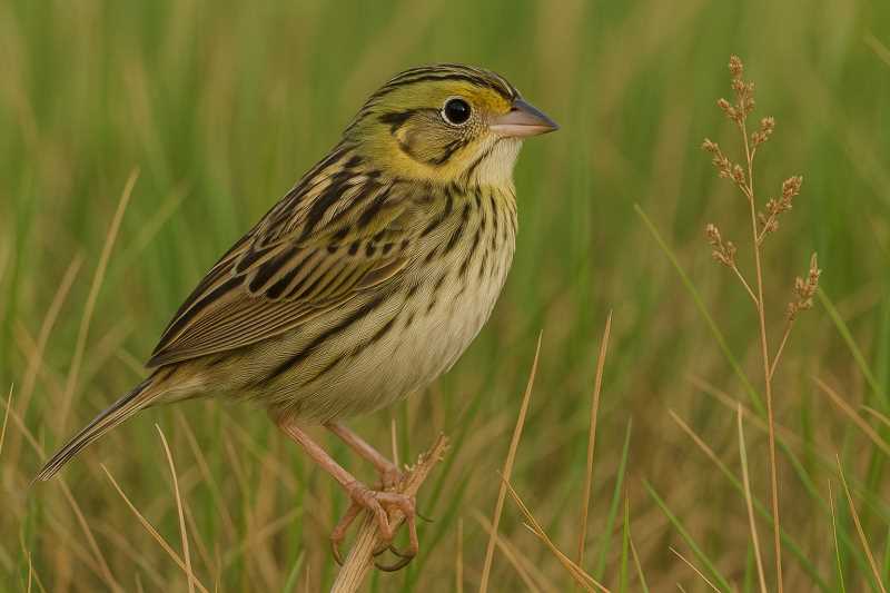 Image of a Henslow's Sparrow in its natural habitat