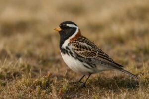 Image of a Lapland Longspur in its natural habitat