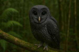 Image of a Lesser Sooty Owl in its natural habitat