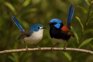 Image of a male and female Lovely fairywren