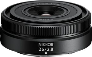 Image of a Nikon nikkor z 26mm f2.8