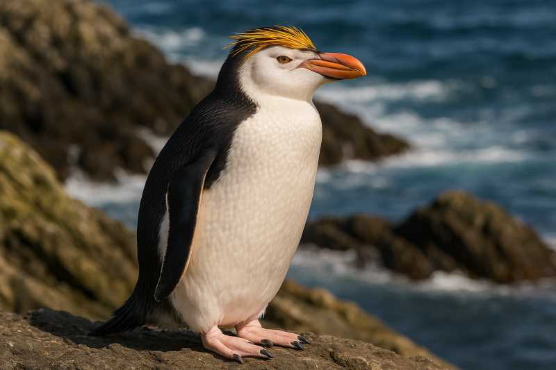 Image of a Royal Penguin in its natural habitat
