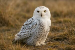 Image of a Snowy Owl in its natural habitat