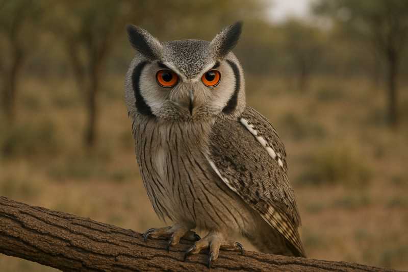 Image of a Southern White-faced Owl in its natural habitat