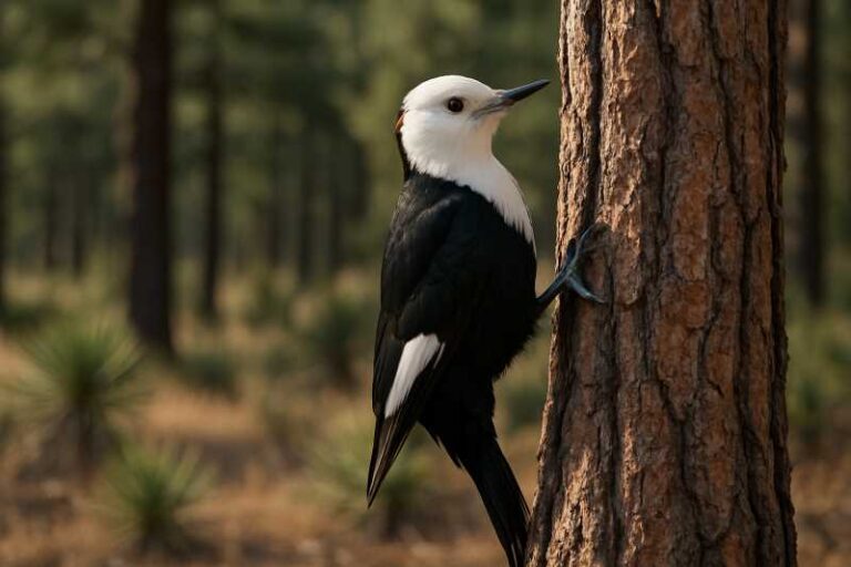 Image of a White headed woodpecker