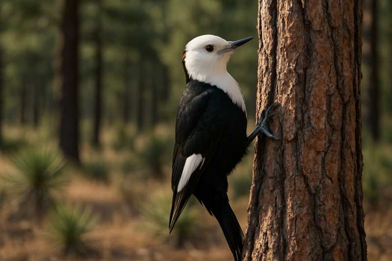 Image of a White headed woodpecker