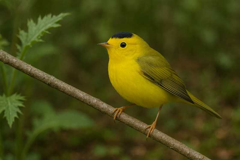 Image of a Wilson's Warbler in its natural habitat
