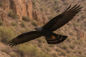Image of a Zone-tailed Hawk in its natural habitat