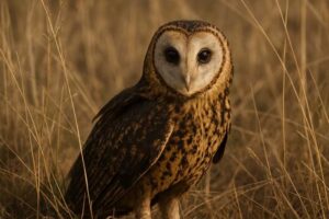 Image of a African Grass Owl in its natural habitat