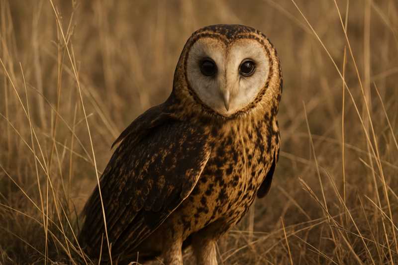 Image of a African Grass Owl in its natural habitat