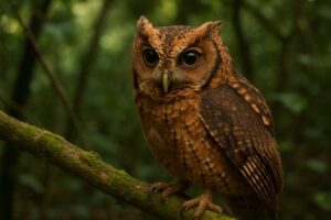 Image of a Annobon Scops Owl in its natural habitat