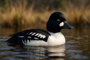 Image of a Barrow's Goldeneye in its natural habitat