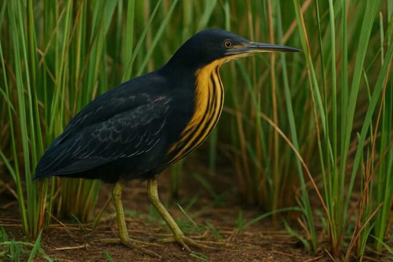 Image of a Black Bittern in its natural habitat