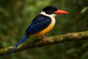 Image of a Black-capped Paradise Kingfisher in its natural habitat