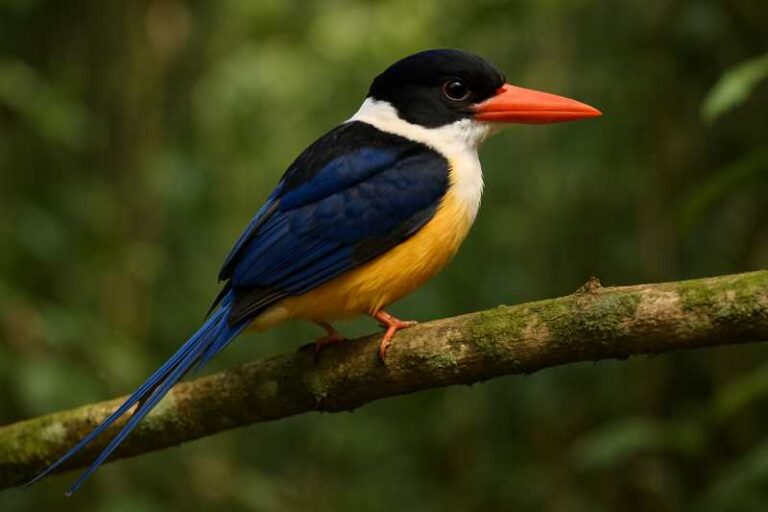 Image of a Black-capped Paradise Kingfisher in its natural habitat
