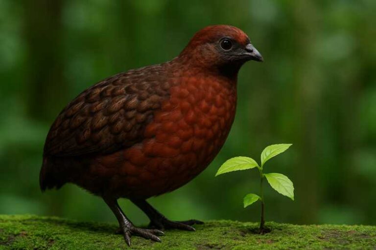 Image of a Black-eared Wood Quail in its natural habitat