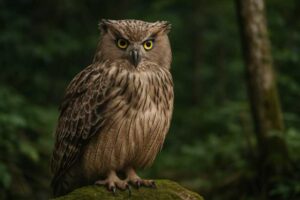Image of a Blakiston's Fish Owl in its natural habitat