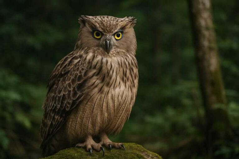Image of a Blakiston's Fish Owl in its natural habitat