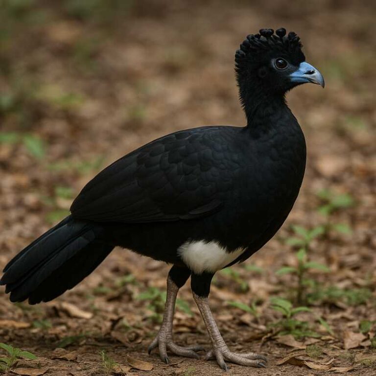 Image of a Blue-billed Curassow in its natural habitat